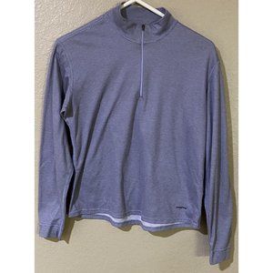 Patagonia Women's Capilene Long Sleeve 1/4 Zip Medium Base layer Shirt Lavender